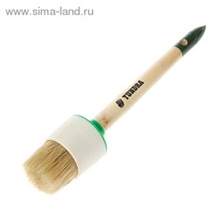 Кисть круглая "TUNDRA basic" натуральная щетина, деревянная ручка №14 (50 мм)   881556 - фото 12260