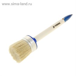 Кисть круглая "TUNDRA comfort" натуральная щетина, деревянная ручка №16 (55 мм) 881567 - фото 12271