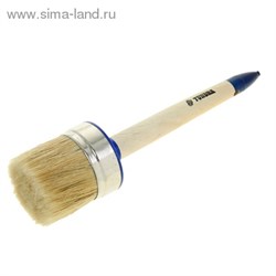 Кисть круглая "TUNDRA comfort" натуральная щетина, деревянная ручка №20 (65 мм) 881569 - фото 12274