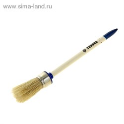 Кисть круглая "TUNDRA comfort" натуральная щетина, деревянная ручка №4 (25 мм) 881561 - фото 12275