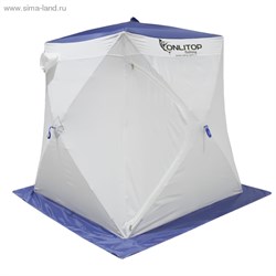 Палатка Призма 150 (2-сл) "стандарт" алюминий, бело-синяя 1176215 - фото 13090