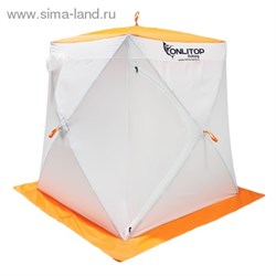 Палатка Призма 150 (3-сл) стежка 210/100 "стандарт" композит, бело-оранжевая 1195024 - фото 13093