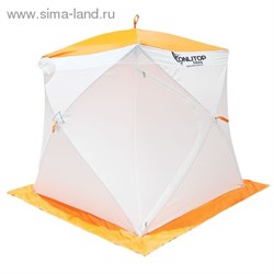 Палатка Призма 170 (1-сл) "стандарт" композит, бело-оранжевая 1176216 - фото 13097