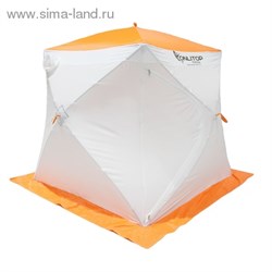 Палатка Призма 170 (2-сл) "Стандарт" Композит, бело-оранжевая 1176218 - фото 13101