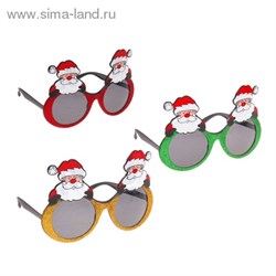 Очки карнавальные "Дедушка мороз", цвета МИКС - фото 14153