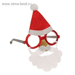 Очки карнавальные "Дед мороз", с бородой - фото 14177