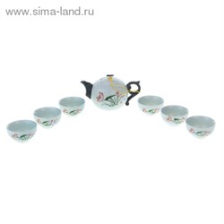 Набор для чайной церемонии 7 предметов "Умиротворение" лазурь (чайник 180 мл, чашка 70 мл) - фото 14666