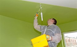 Покраска потолка в/д и латексной краской - фото 5459