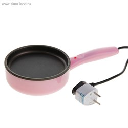 Электрическая сковородка 400Вт, d=14 см, (220В) розовая 161892 - фото 6558