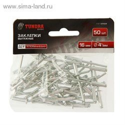 Заклепки "TUNDRA basic" вытяжные алюминиевые 50 шт, 4 х 16 мм 1112968 - фото 8178