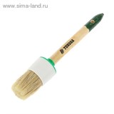 Кисть круглая "TUNDRA basic" натуральная щетина, деревянная ручка №12 (45 мм)   881555