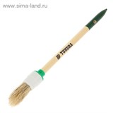 Кисть круглая "TUNDRA basic" натуральная щетина, деревянная ручка №2 (20 мм)   881550