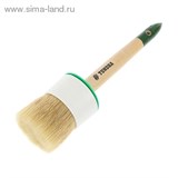 Кисть круглая "TUNDRA basic" натуральная щетина, деревянная ручка №20 (65 мм)   881559