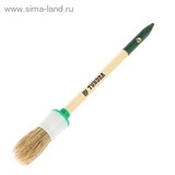 Кисть круглая "TUNDRA basic" натуральная щетина, деревянная ручка №4 (25 мм)   881551