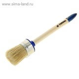 Кисть круглая "TUNDRA comfort" натуральная щетина, деревянная ручка №10 (40 мм) 881564