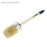Кисть круглая "TUNDRA comfort" натуральная щетина, деревянная ручка №14 (50 мм) 881566