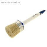 Кисть круглая "TUNDRA comfort" натуральная щетина, деревянная ручка №18 (60 мм) 881568