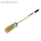 Кисть круглая "TUNDRA comfort" натуральная щетина, деревянная ручка №6 (30 мм) 881562