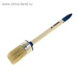 Кисть круглая "TUNDRA comfort" натуральная щетина, деревянная ручка №8 (35 мм) 881563