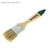 Кисть плоская "TUNDRA basic" натуральная щетина, деревянная ручка 1,5" (38 мм) 881510