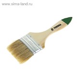 Кисть плоская "TUNDRA basic" натуральная щетина, деревянная ручка 2,5" (63 мм) 881512