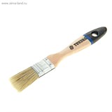 Кисть плоская "TUNDRA comfort" натуральная щетина, деревянная ручка 1" (25 мм) 881527