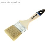 Кисть плоская "TUNDRA comfort" натуральная щетина, деревянная ручка 2,5" (63 мм) 881530