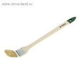 Кисть радиаторная "TUNDRA basic" натуральная щетина, деревянная ручка 1,5" (38 мм) 881546