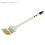 Кисть радиаторная "TUNDRA basic" натуральная щетина, деревянная ручка 2,5" (63 мм) 881548