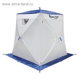 Палатка Призма 150 (1-сл) "люкс" алюминий, бело-синяя 1195019