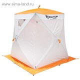 Палатка Призма 150 (1-сл) "люкс" композит, бело-оранжевая 1195018