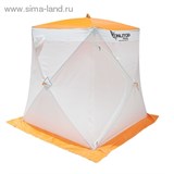 Палатка Призма 150 (1-сл) "стандарт" композит, бело-оранжевая 1176212
