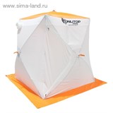Палатка Призма 150 (2-сл) "стандарт" композит, бело-оранжевая 1176214