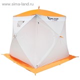 Палатка Призма 170 (1-сл) &quot;люкс&quot; композит, бело-оранжевая 1195020