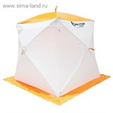 Палатка Призма 170 (1-сл) "стандарт" композит, бело-оранжевая 1176216