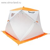 Палатка Призма 200 (1-сл) с 2 входами, &quot;люкс&quot; композит, бело-оранжевая 1195022