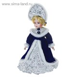 Кукла коллекционная "Снегурочка в серебристо-белой короне"