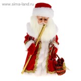 Дед Мороз с большой бородой с посохом (русская музыка)