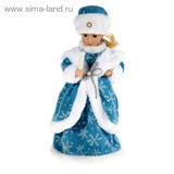 Снегурочка в голубой шубке со снежинками (русская мелодия)
