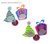 Карнавальные очки "Елка с подарком", цвета МИКС