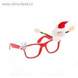 Карнавальные очки Новый год "Дедушка мороз" с ручками