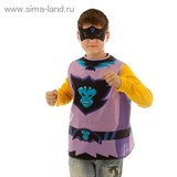 Карнавальный костюм "Супер герой " 2 предмета: жилетка, маска, 7-9 лет, рост 120-140 см