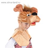 Детский карнавальный костюм "Пёс Атос": шапка, накидка на липучке