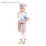 Карнавальный костюм "Мышонок" 3 предмета: шапка, жилет, шорты (3-6 лет)