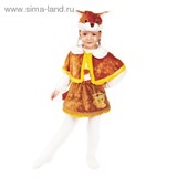 Карнавальный костюм "Белочка" 3 предмета: шапка, накидка, юбка, 3-6 лет, рост 104-120 см