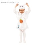 Карнавальный костюм "Зайка" 3 предмета: шапка, накидка, юбка, 3-6 лет, рост 104-120 см