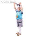 Карнавальный костюм "Зайчонок" 3 предмета: шапка, жилет, шорты, 3-6 лет, рост 104-120 см