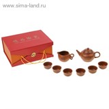 Набор для чайной церемонии 8 предметов "Иероглиф" (чайник 150 мл, чахай 100 мл, чашка 30 мл)