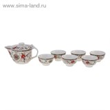 Набор для чайной церемонии 7 предметов "Напевы" (чайник 200 мл, чашка 30 мл)