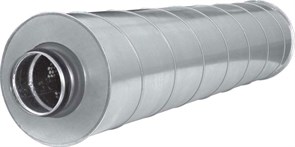 Монтаж шумоглушителя диаметром от 100 до 400 мм